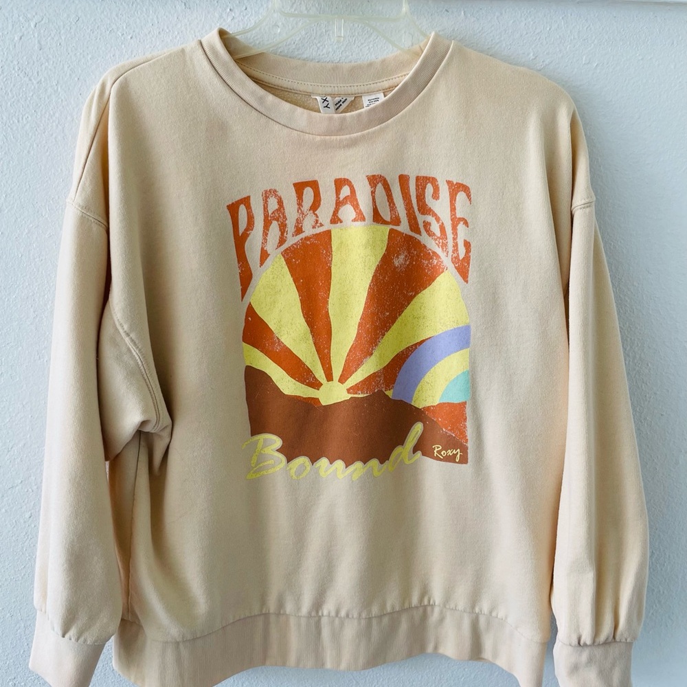 ROXY Oversized Paradise Bound Graphic Sweatshirt🌻